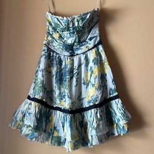 ELIZABETH & JAMES silk strapless bustier dress sz6